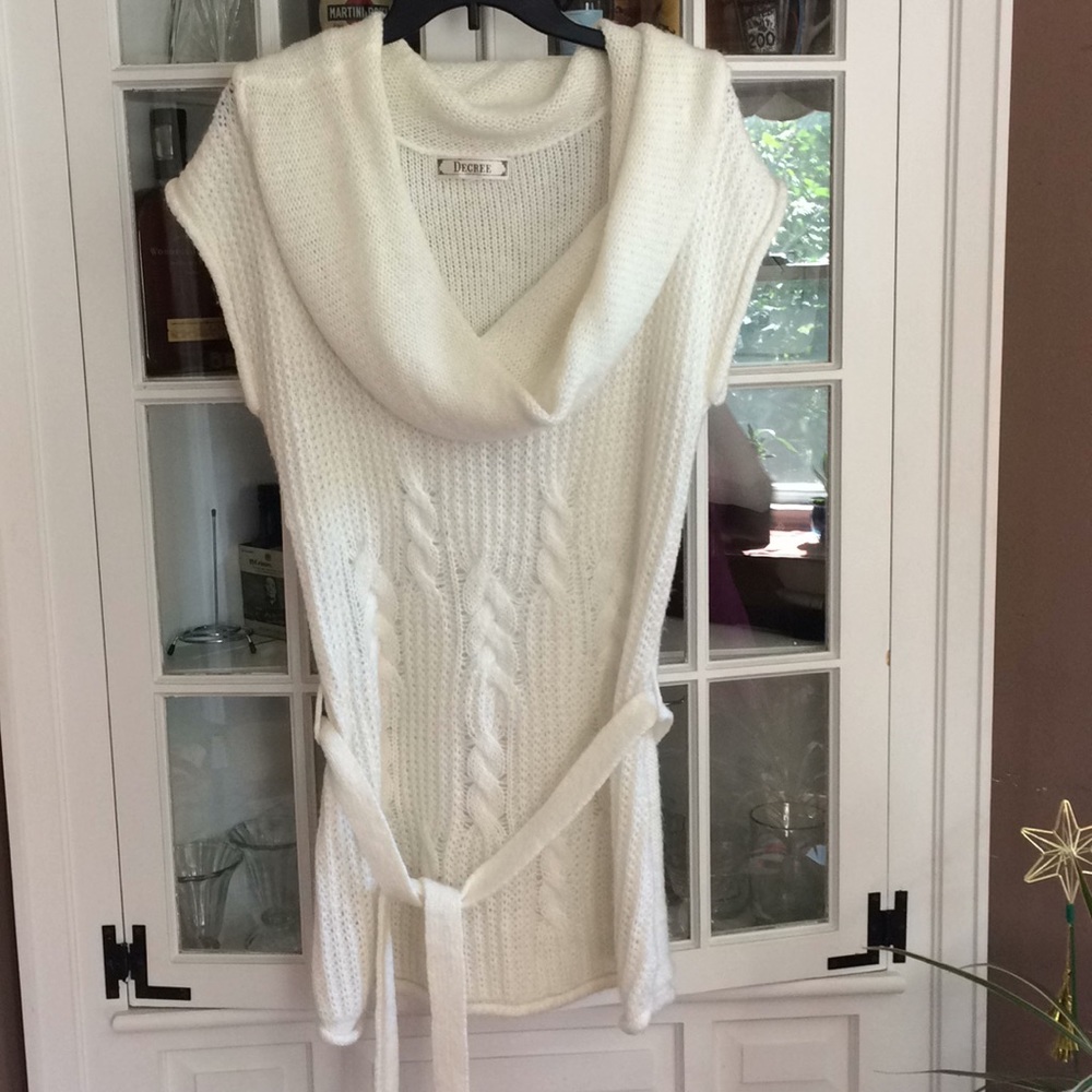 White sweater tunic